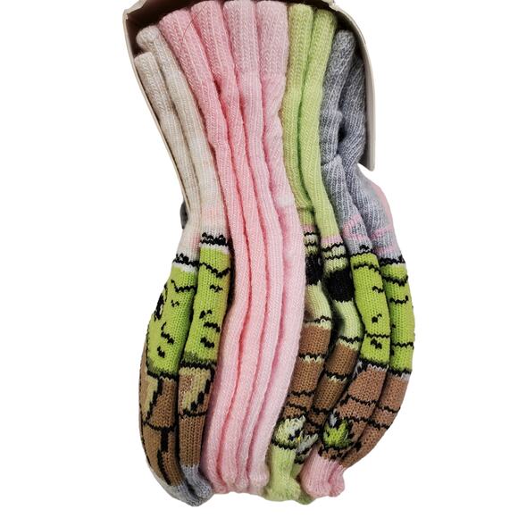 Disney Star Wars Baby Yoda Baby Girl Toddler Socks Size 2T 3T 10 Pack of Socks - Picture 4 of 9